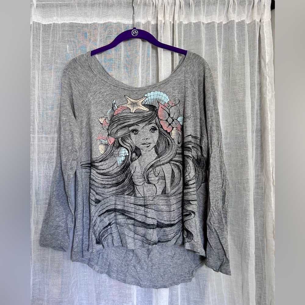 Torrid 00 Mermaid Laced Back Long Sleeve Top